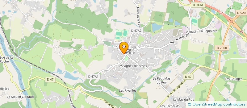 localisation de l'entreprise LA P'TITE POMMADIERE à VERNEUIL-SUR-VIENNE