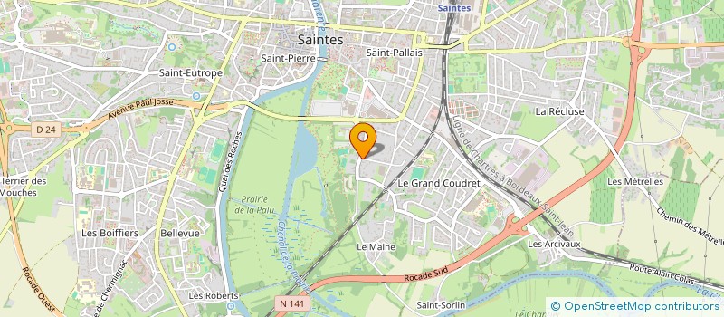 localisation de l'entreprise LA P'TITE PROD  SAINTES