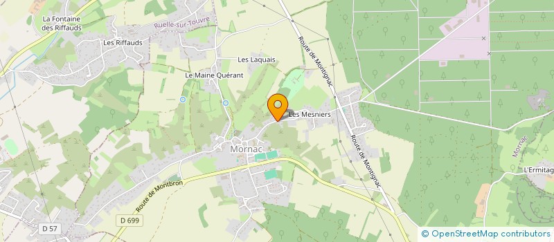 localisation de l'entreprise LA P'TITE RECREE à MORNAC