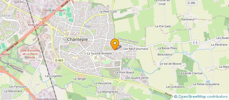 localisation de l'entreprise LA P'TITE RECUP  CHANTEPIE