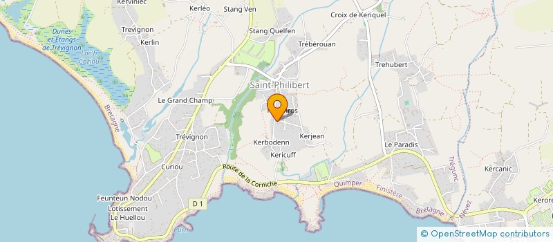 localisation de l'entreprise LA P'TITE RIBINE  TREGUNC