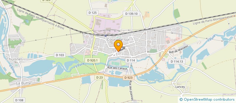 localisation de l'entreprise LA P'TITE SCENE à COURVILLE-SUR-EURE