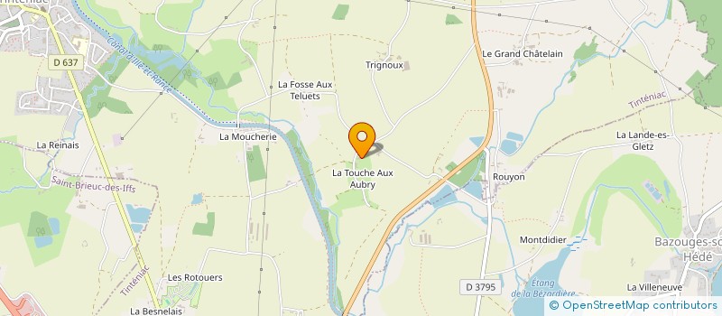 localisation de l'entreprise LA P'TITE TOUCHE  TINTENIAC