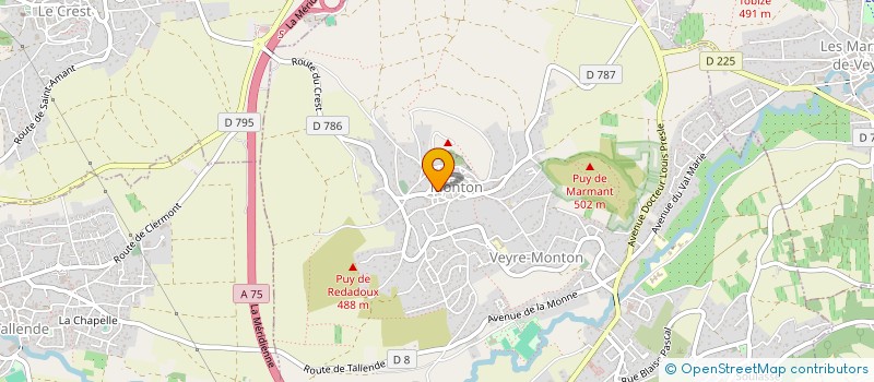 localisation de l'entreprise LA PADELLE  VEYRE-MONTON