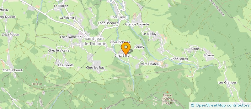 localisation de l'entreprise LA PADONETTE  SAINT-JEAN-DE-THOLOME