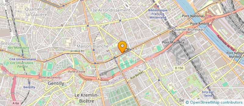 localisation de l'entreprise LA PAGE MASSENA  PARIS