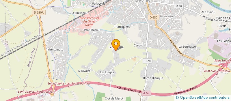 localisation de l'entreprise LA PAIE EN CLAIRE à SAINT-SULPICE-LA-POINTE