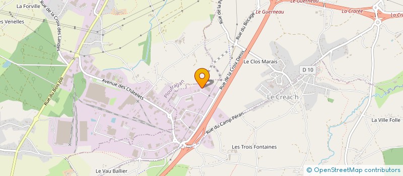 localisation de l'entreprise LA PAILLE  TREGUEUX