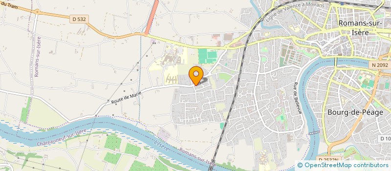 localisation de l'entreprise LA PAILLERE CORDELIERS  ROMANS-SUR-ISERE