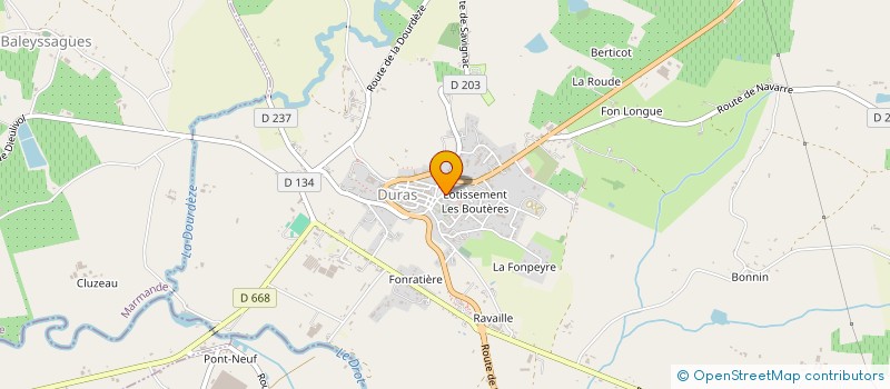 localisation de l'entreprise LA PAIN  DURAS