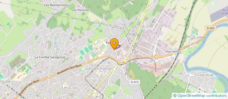 localisation de l'entreprise LA PAIN'LENTINE  BESANCON