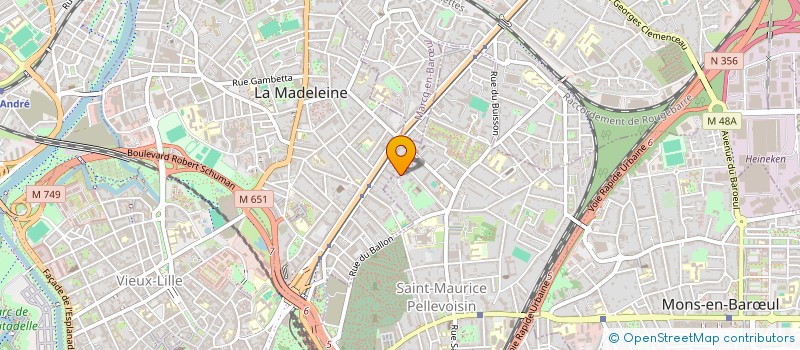 localisation de l'entreprise LA PAIX à LA MADELEINE