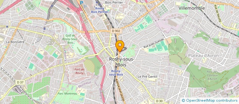 localisation de l'entreprise LA PAJOTERIE à ROSNY-SOUS-BOIS