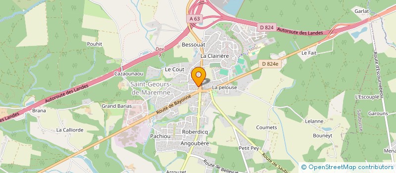 localisation de l'entreprise LA PALA D'OR  SAINT-GEOURS-DE-MAREMNE