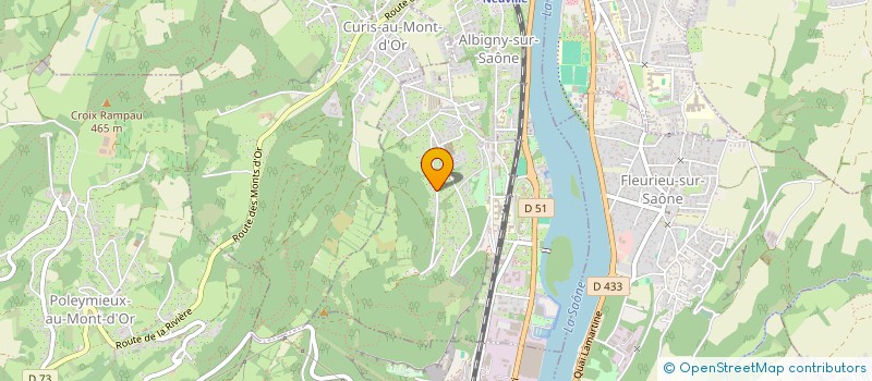 localisation de l'entreprise LA PALETTE  ALBIGNY-SUR-SAONE