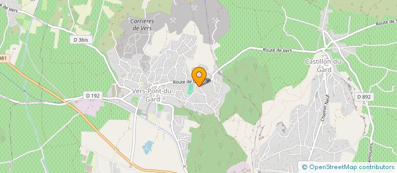 localisation de l'entreprise LA PALETTE ARC EN CIEL  VERS-PONT-DU-GARD