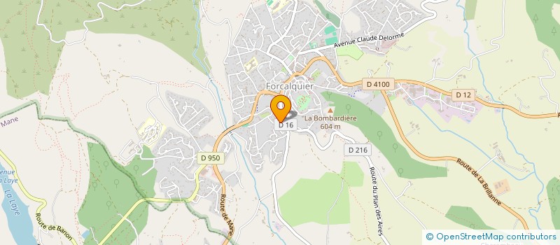 localisation de l'entreprise LA PALETTE D ART FORCALQUIERENE à FORCALQUIER