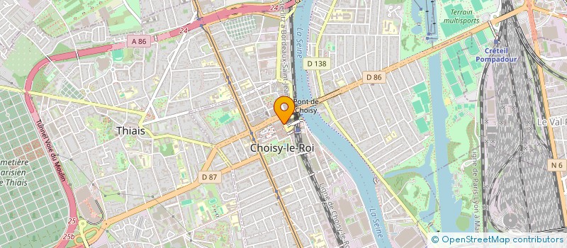 localisation de l'entreprise LA PALETTE D'OR à CHOISY-LE-ROI