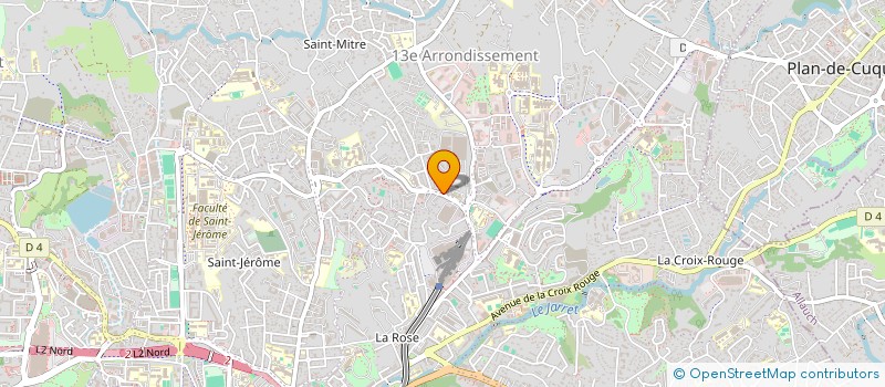 localisation de l'entreprise LA PALETTE DES SERVICES 13 à MARSEILLE