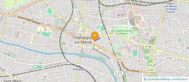 localisation de l'entreprise LA PALETTE DU PEINTRE à CHAMPIGNY-SUR-MARNE