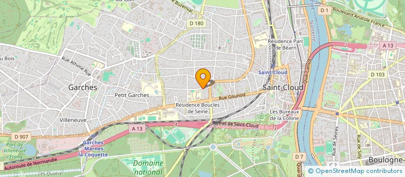 localisation de l'entreprise LA PALETTE ENCHANTEE à SAINT-CLOUD