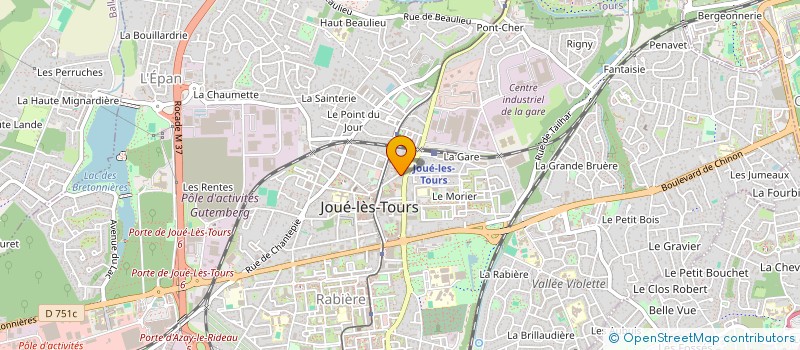localisation de l'entreprise LA PALETTE ENCHANTEE à JOUE-LES-TOURS