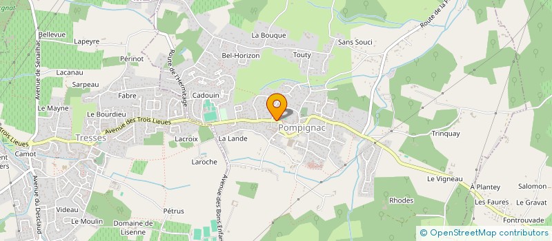 localisation de l'entreprise LA PALETTE TRESSOISE à TRESSES