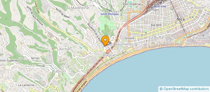 localisation de l'entreprise LA PALLA D ORO à NICE