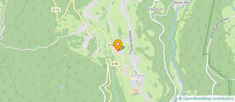 localisation de l'entreprise LA PALLUD SOCIETE CIVILE  ECHALLON