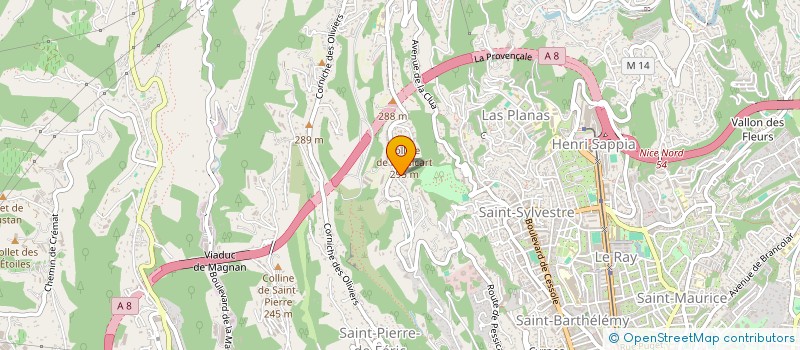 localisation de l'entreprise LA PALMERAIE à NICE