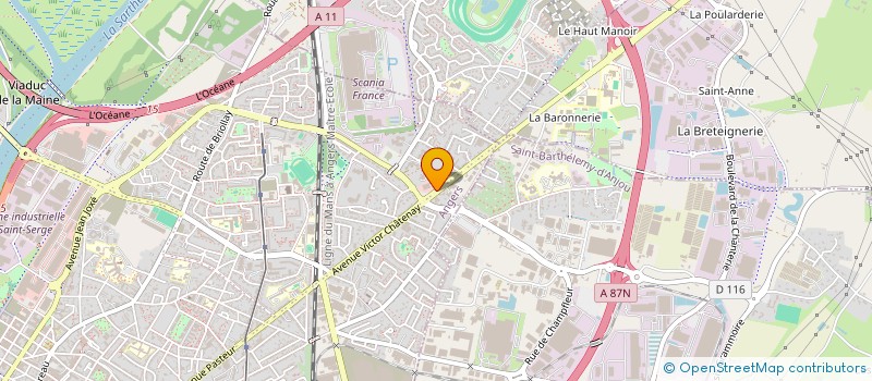 localisation de l'entreprise LA PALMERAIE à ANGERS