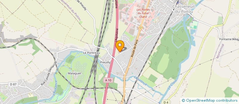 localisation de l'entreprise LA PALMERAIE à CHASSENEUIL-DU-POITOU