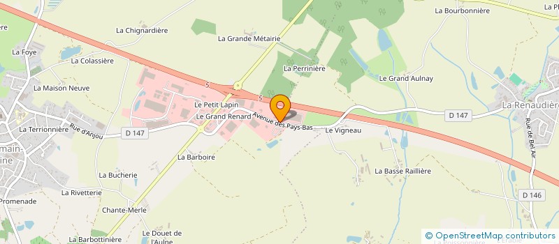 localisation de l'entreprise LA PALMERAIE à SEVREMOINE