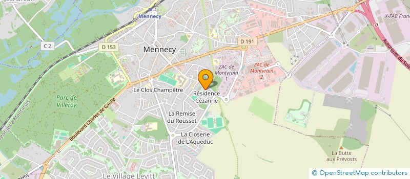 localisation de l'entreprise LA PALMERAIE SCI à MENNECY