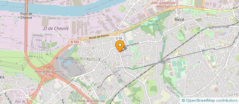 localisation de l'entreprise LA PALUDIERE FLEURY à BOUGUENAIS