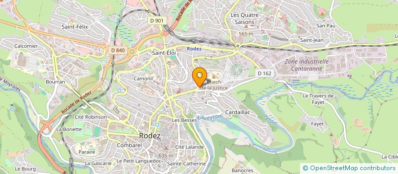 localisation de l'entreprise LA PANTARELLE à RODEZ