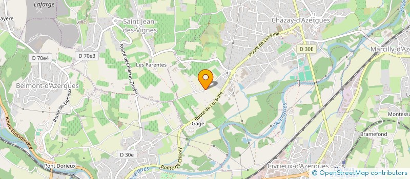 localisation de l'entreprise LA PAPAIA  CHAZAY-D'AZERGUES