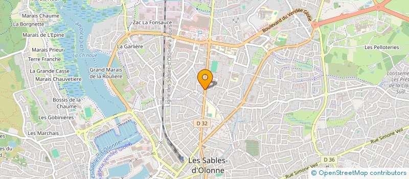 localisation de l'entreprise LA PAPAYE BLEUE  LES SABLES-D'OLONNE