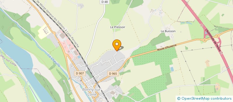 localisation de l'entreprise LA PAPERASSERIE  BONNY-SUR-LOIRE