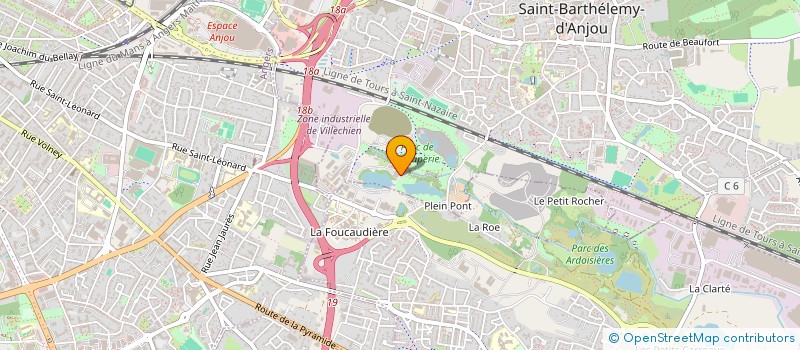 localisation de l'entreprise LA PAPERIE  SAINT-BARTHELEMY-D ANJOU