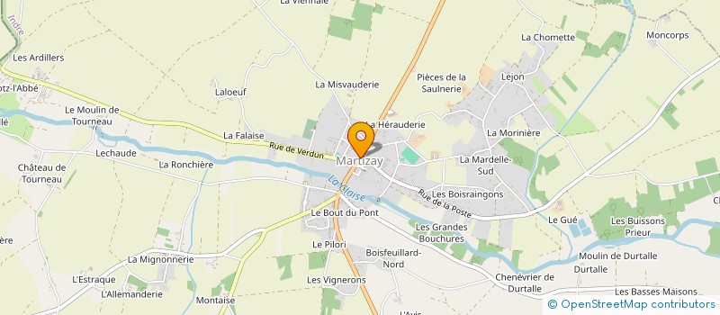 localisation de l'entreprise LA PARCHAUDE DE LA CLAISE à MARTIZAY