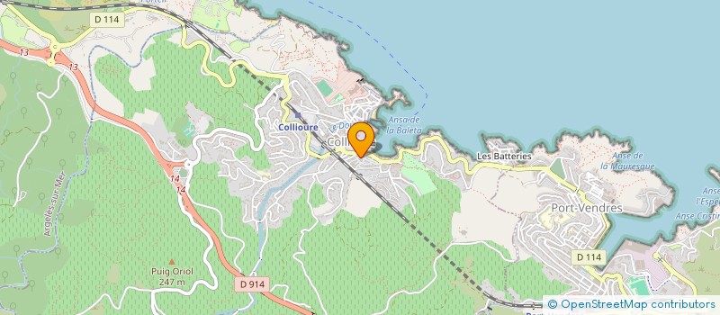 localisation de l'entreprise LA PARENTHESE BUISSONNIERE  COLLIOURE