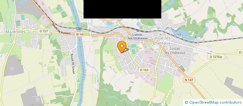 localisation de l'entreprise LA PARENTHESE CREATIVE  LUSSAC-LES-CHATEAUX