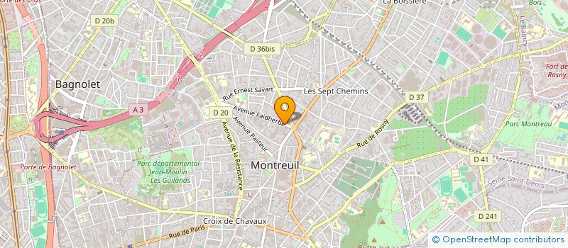 localisation de l'entreprise LA PARENTHESE FAMILIALE à MONTREUIL