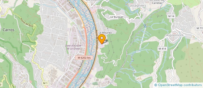 localisation de l'entreprise LA PARFUMERIE EUROPE à CASTAGNIERS