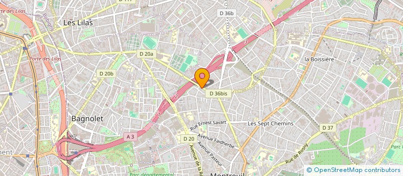 localisation de l'entreprise LA PARISIENNE à MONTREUIL
