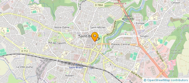 localisation de l'entreprise LA PARISIENNE L.N COIFFURE à SAINT-BRIEUC