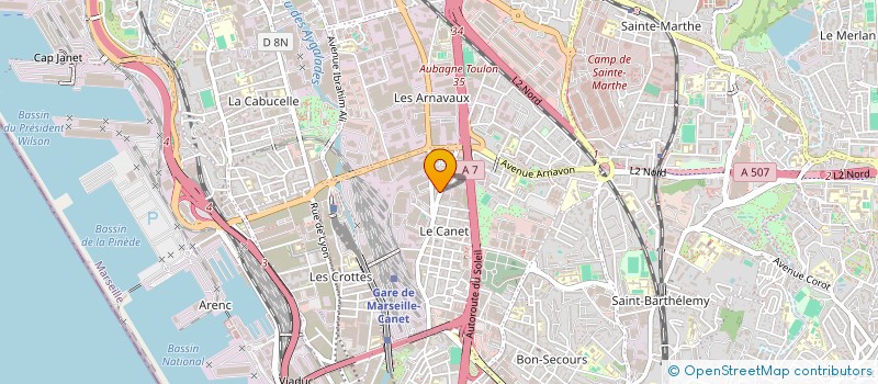 localisation de l'entreprise LA PARISIENNE SALON DE COIFFURE à MARSEILLE