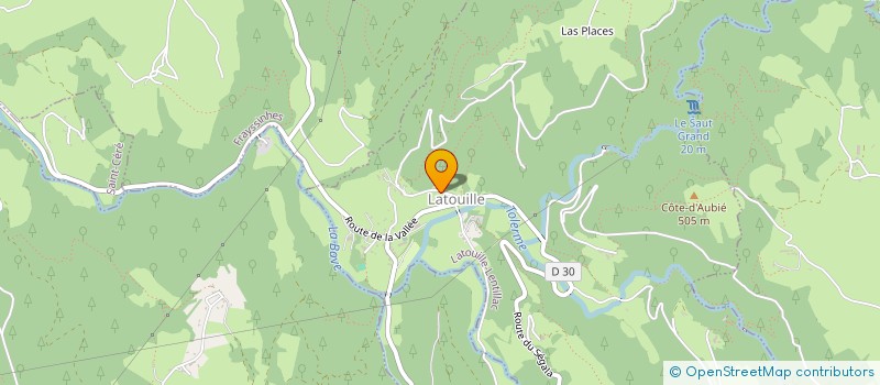 localisation de l'entreprise LA PAROLE A LE GESTE  LATOUILLE-LENTILLAC