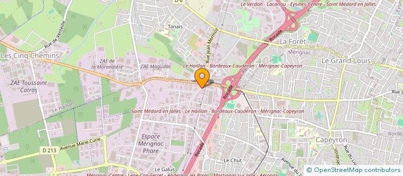 localisation de l'entreprise LA PARQUETERIE DU SUD-OUEST  MERIGNAC